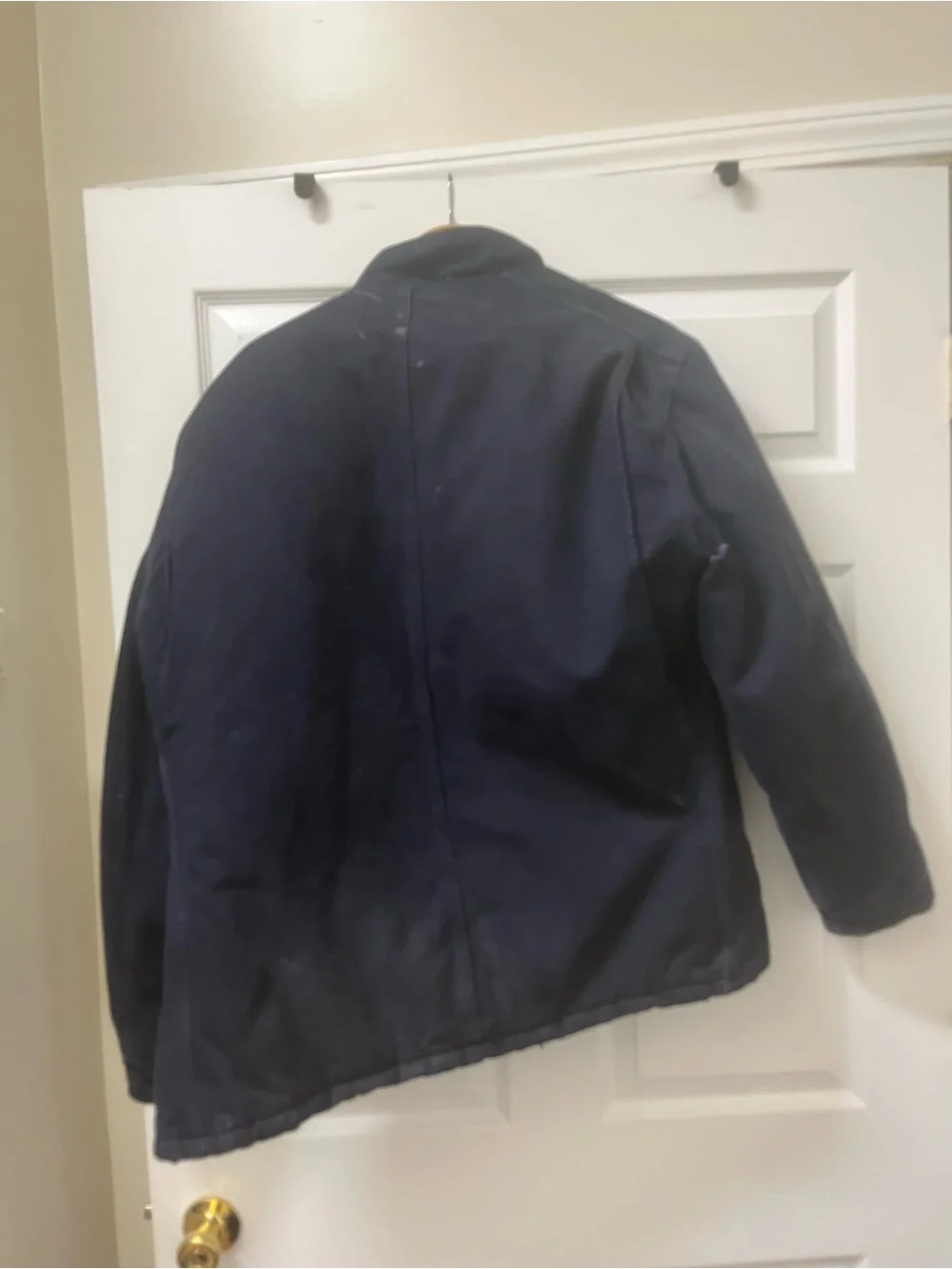 Carhartt Navy Quilted-Lined Field Jacket with Corduroy Collar
